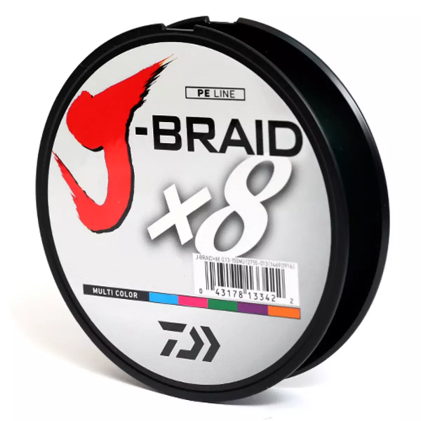 Шнур Daiwa J-Braid X8 0.16мм 150м Multi Color / (699032 / 12755-016) 106572 фото