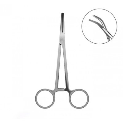 ЩИПЦІ ЗІГНУТІ CURVED FORCEPS DELPHIN 13СМ 830921012 фото