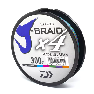 Шнур Daiwa J-Braid X4E 0.13мм 300м Multi Color / (2201422 / 12745-113) 106556 фото