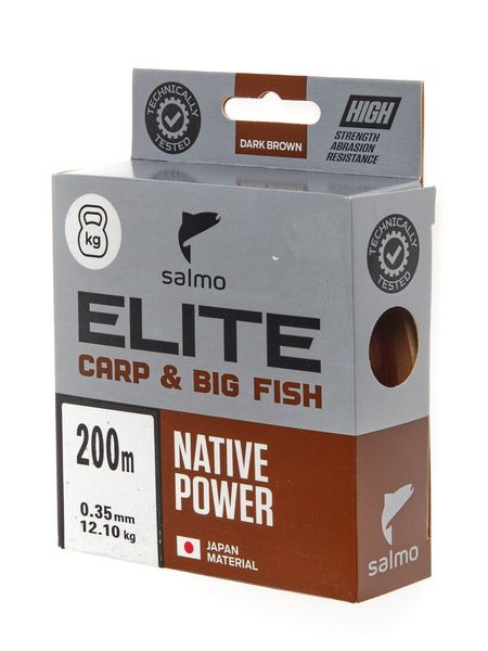 Волосінь Salmo Elite Carp & Big Fish 200м 0.27мм 7.45кг / 16lb (4120-027) 80254 фото