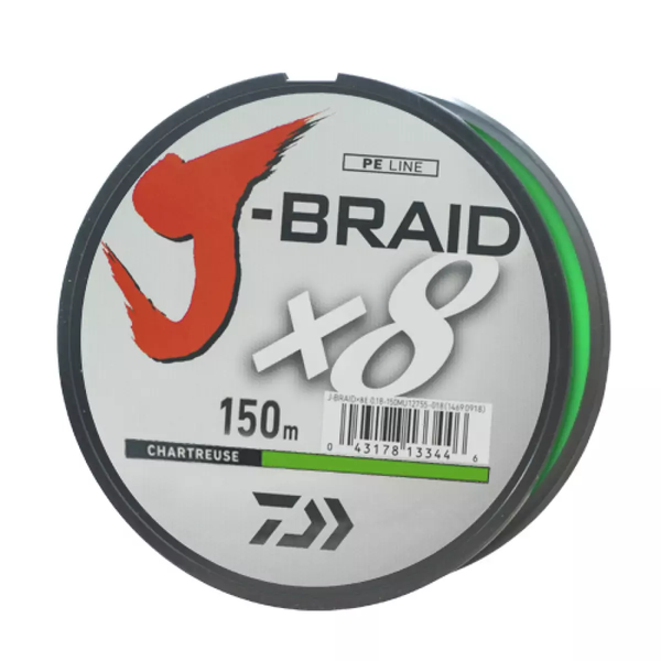 Шнур Daiwa J-Braid X8 0.10мм 150м Chartreuse / (733019 / 12750-010) 106565 фото