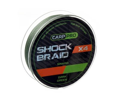 Шок-лідер Carp Pro Shock Braid PE X4 0.16мм 25м Dark Green (CP1618-4-25) 85722 фото