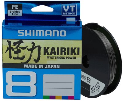 Шнур Shimano Kairiki 8 PE (Steel Gray) 150м 0.06мм 5.3кг / 12lb (2266-97-08) 80167 фото