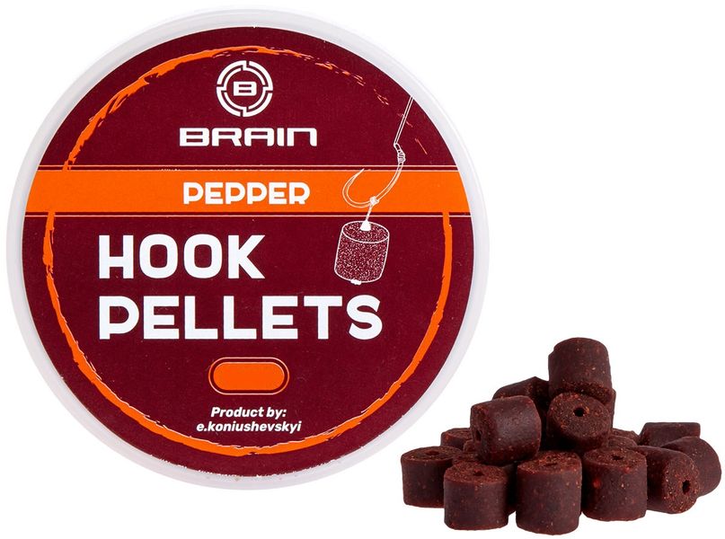 Пеллетс Brain Hook Pellets Pepper (перець) 16мм 70г (1858-53-96) 1858-53-96 фото