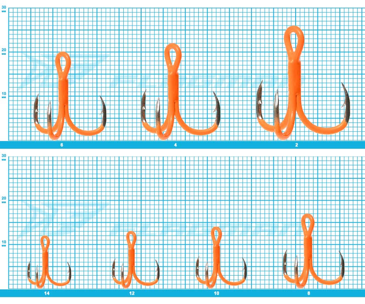 Трійники Flagman F41 Orange UF №2/5шт (F41O-02) F41O-02 фото