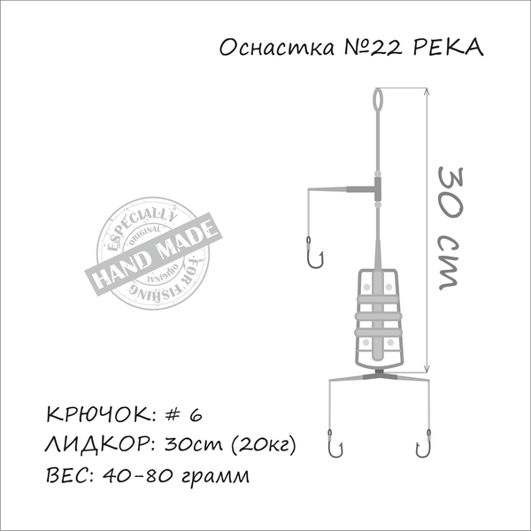 Оснащення коропове ORANGE #22 River Feeder Leadcore, 80 гр. (MF2280) MF2280 фото