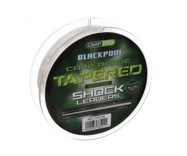 Конусний монолідер Carp Pro Blackpool Carp Tapered Leaders 0.255-0.56мм (CP4726) 85720 фото