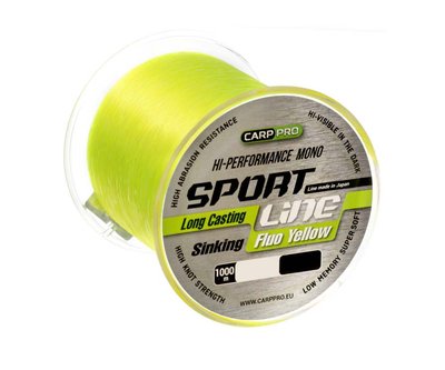 Волосінь Carp Pro Sport Line Fluo Yellow 1000м 0.235мм (CP2110-0235) 85317 фото