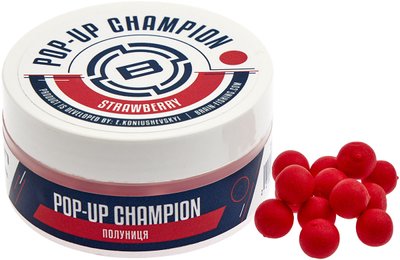 Бойли Brain Champion Pop-Up Strawberry (полуниця) 8мм 34г (1858-21-41) 1858-21-41 фото