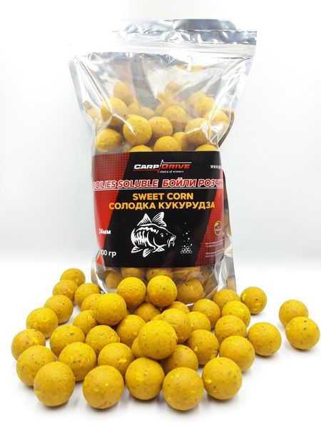 Бойли розчинні Солодка Кукурудза (Sweet Corn) 24 мм 900 г Carp Drive BRSC24 фото