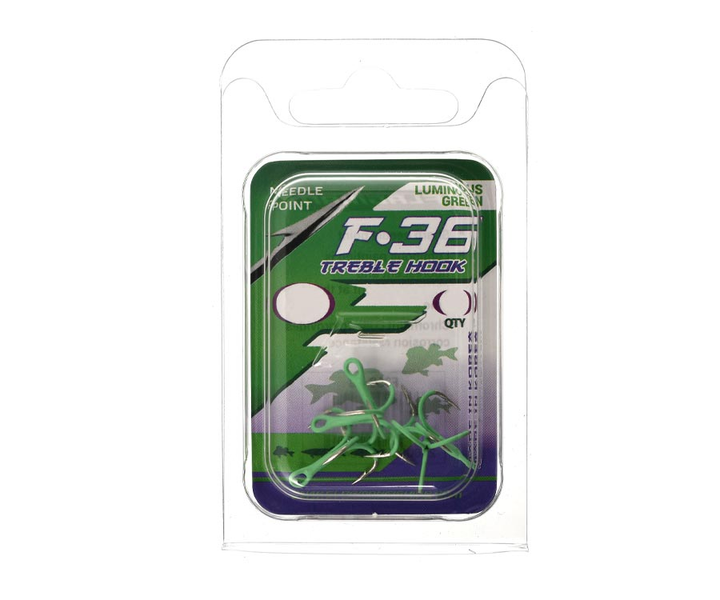 Трійник Flagman F36 Luminous Green №2/5шт (F36G-02) 108830 фото